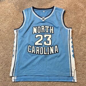 Jordan Light Blue and White Basketball Jersey